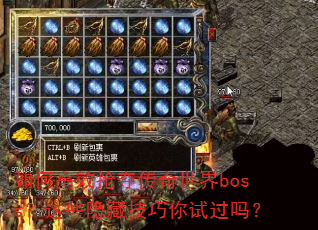 如何高效抢夺传奇世界boss?这些隐藏技巧你试过吗? 如何高效抢夺传奇世界boss?这些隐藏技巧你试过吗?