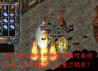 追风战马作为普通坐骑属性表现如何?是否值得玩家重点培养? 追风战马作为普通坐骑属性表现如何?是否值得玩家重点培养?