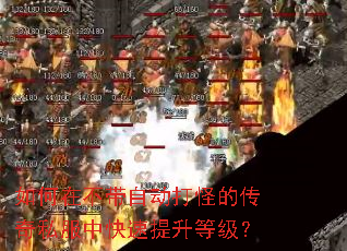 如何在不带自动打怪的传奇私服中快速提升等级? 如何在不带自动打怪的传奇私服中快速提升等级?
