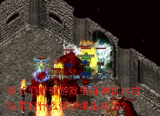 纯爷们传奇游戏里麻痹弑神戒指是打什么怪物爆出来的? 纯爷们传奇游戏里麻痹弑神戒指是打什么怪物爆出来的?